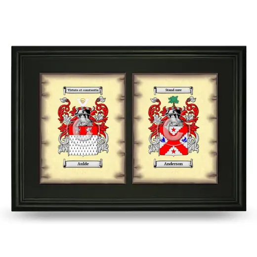 Double Coat of Arms Framed - Black