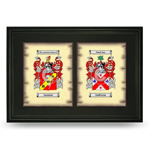 Double Coat of Arms Framed - Black
