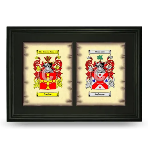 Double Coat of Arms Framed - Black