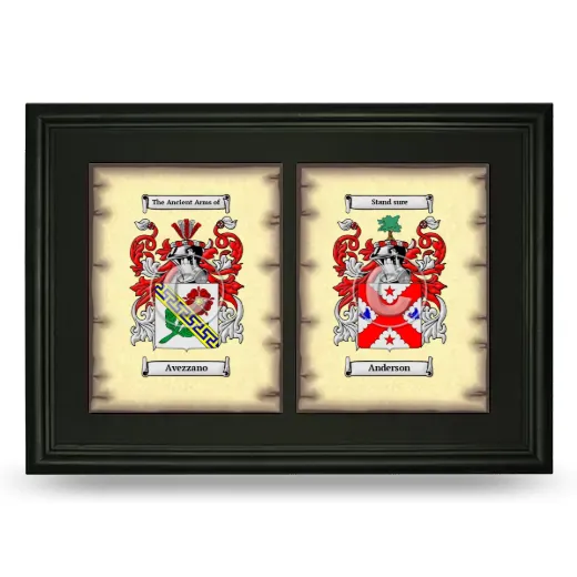 Double Coat of Arms Framed - Black