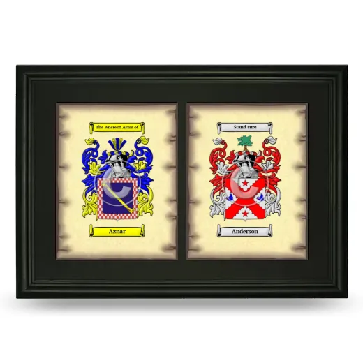 Double Coat of Arms Framed - Black