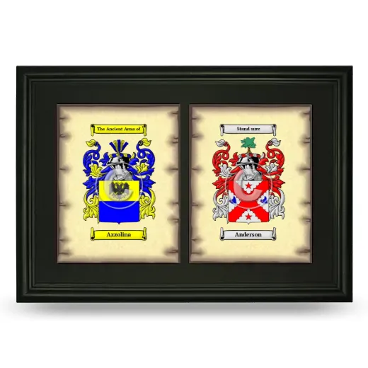 Double Coat of Arms Framed - Black
