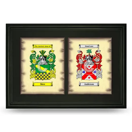 Double Coat of Arms Framed - Black