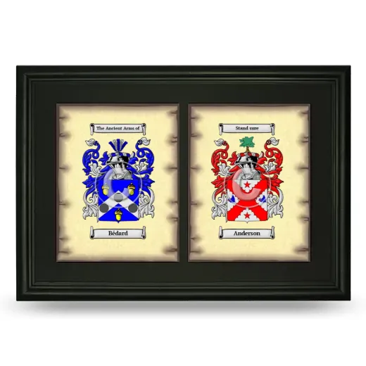 Double Coat of Arms Framed - Black