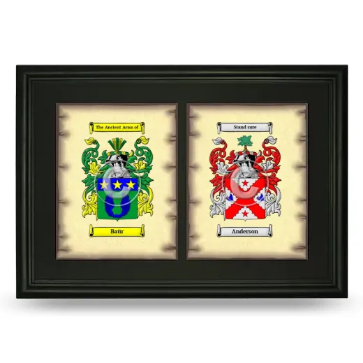 Double Coat of Arms Framed - Black
