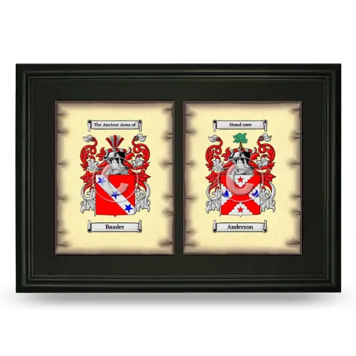Double Coat of Arms Framed - Black