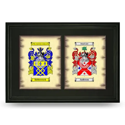 Double Coat of Arms Framed - Black