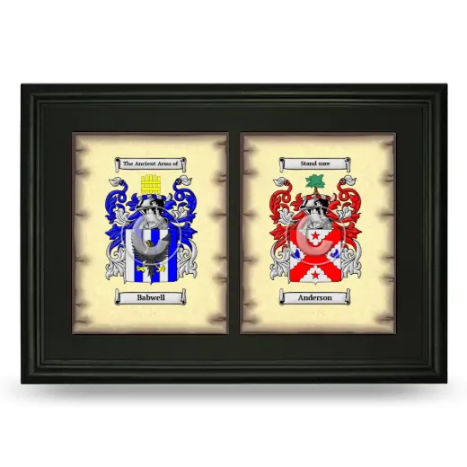 Double Coat of Arms Framed - Black
