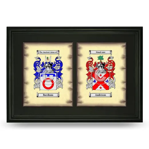 Double Coat of Arms Framed - Black