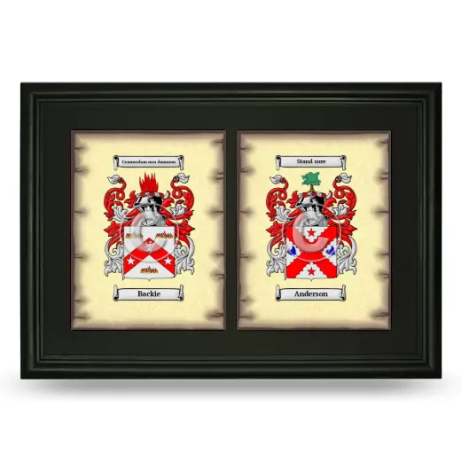 Double Coat of Arms Framed - Black