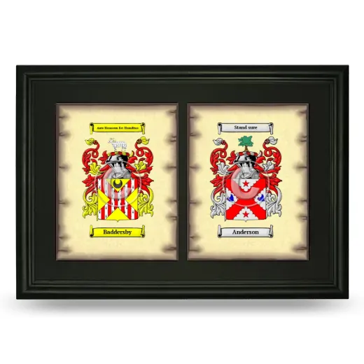 Double Coat of Arms Framed - Black