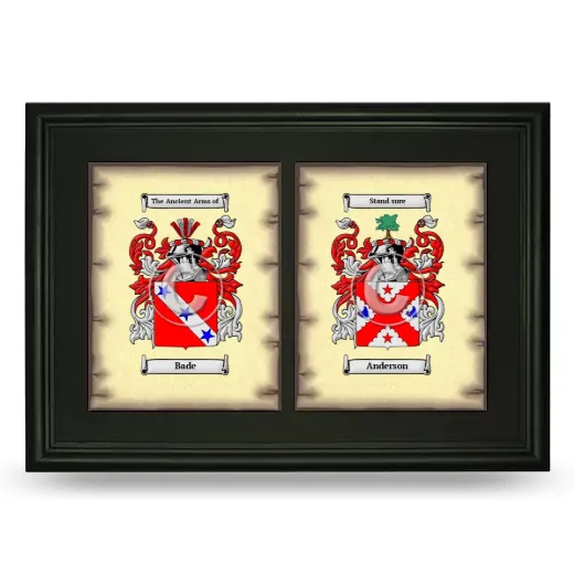 Double Coat of Arms Framed - Black