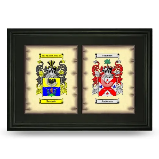 Double Coat of Arms Framed - Black