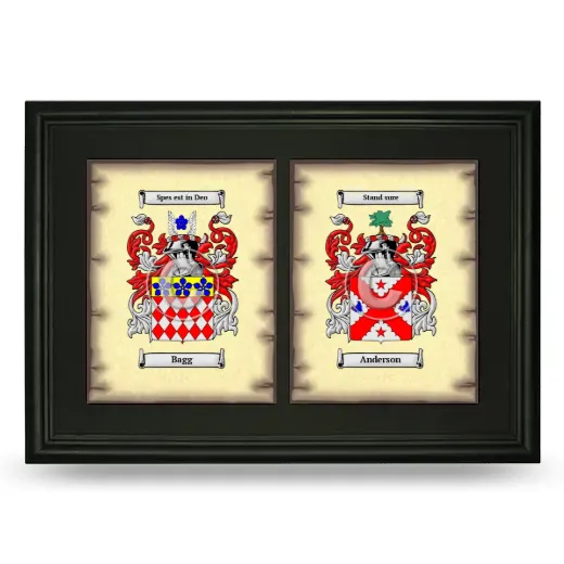 Double Coat of Arms Framed - Black