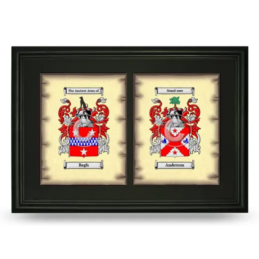 Double Coat of Arms Framed - Black