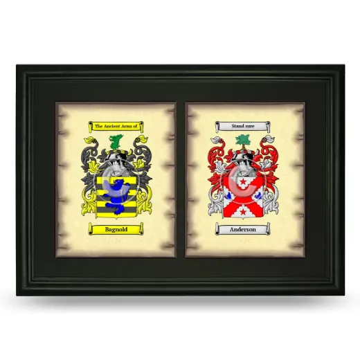 Double Coat of Arms Framed - Black