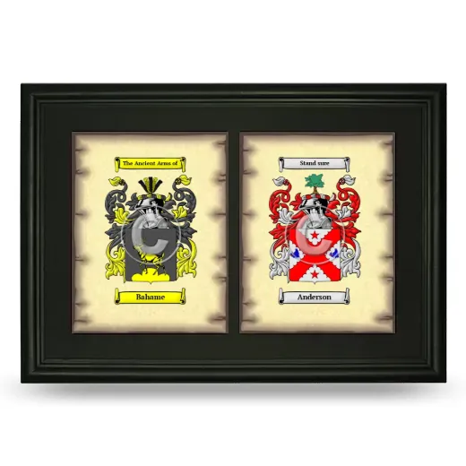 Double Coat of Arms Framed - Black