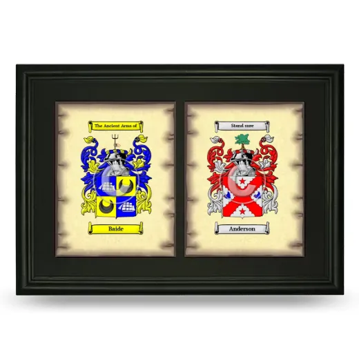 Double Coat of Arms Framed - Black