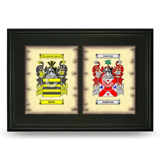 Double Coat of Arms Framed - Black
