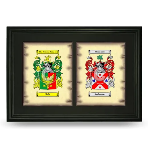 Double Coat of Arms Framed - Black