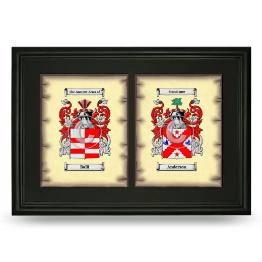 Double Coat of Arms Framed - Black