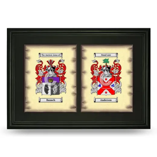 Double Coat of Arms Framed - Black