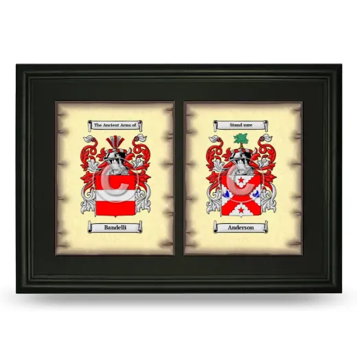 Double Coat of Arms Framed - Black