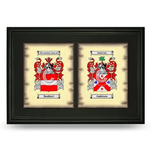 Double Coat of Arms Framed - Black