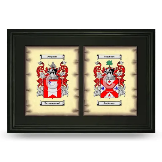 Double Coat of Arms Framed - Black
