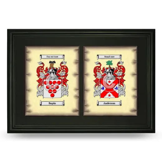 Double Coat of Arms Framed - Black
