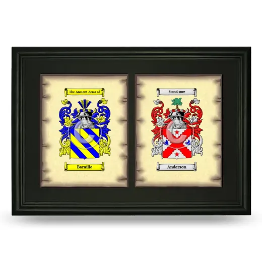 Double Coat of Arms Framed - Black