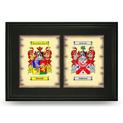 Double Coat of Arms Framed - Black