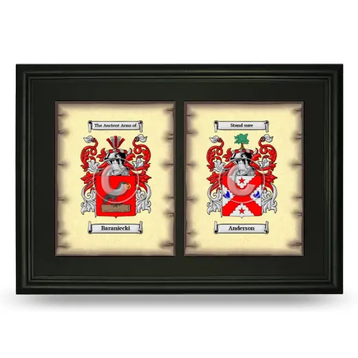 Double Coat of Arms Framed - Black