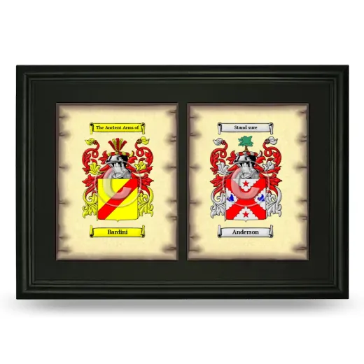 Double Coat of Arms Framed - Black