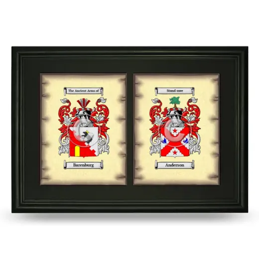 Double Coat of Arms Framed - Black