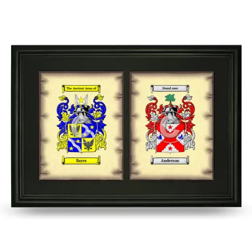 Double Coat of Arms Framed - Black