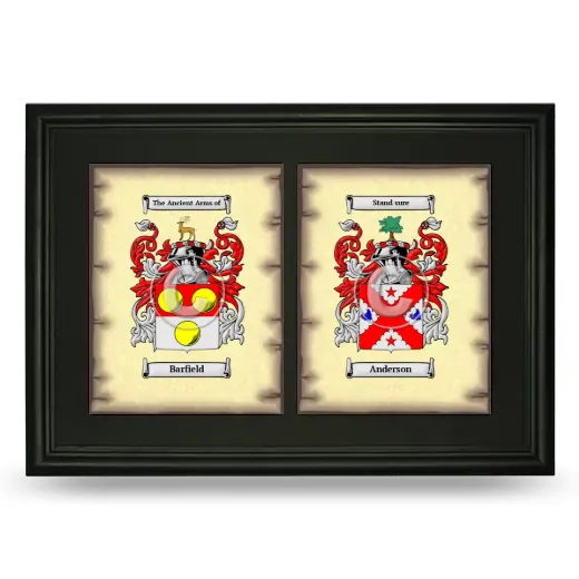 Double Coat of Arms Framed - Black