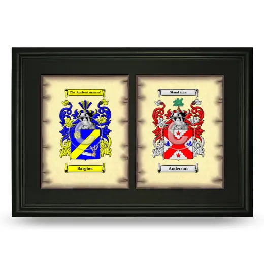 Double Coat of Arms Framed - Black