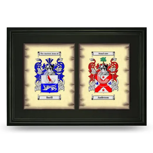 Double Coat of Arms Framed - Black