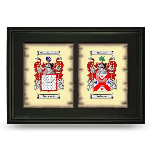 Double Coat of Arms Framed - Black