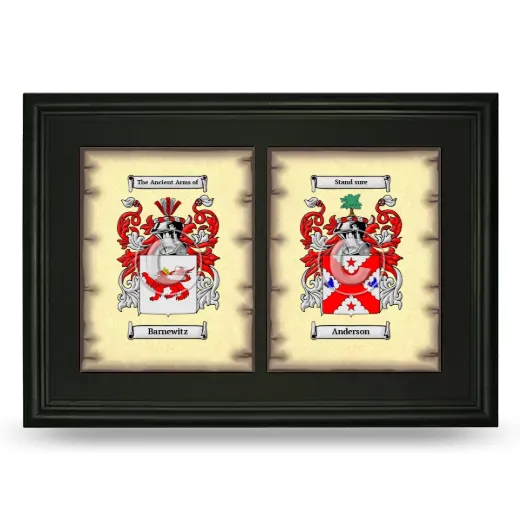 Double Coat of Arms Framed - Black
