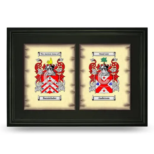 Double Coat of Arms Framed - Black