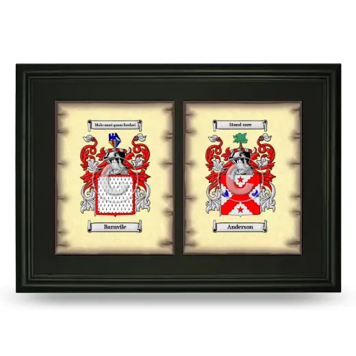 Double Coat of Arms Framed - Black