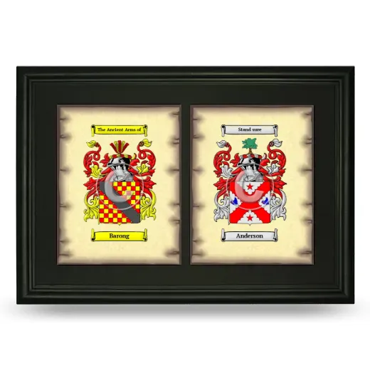Double Coat of Arms Framed - Black