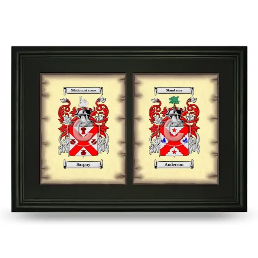 Double Coat of Arms Framed - Black