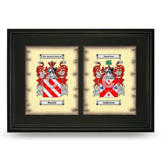 Double Coat of Arms Framed - Black