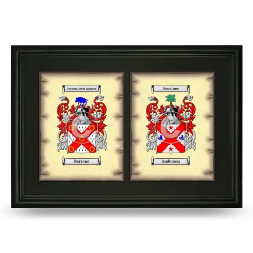 Double Coat of Arms Framed - Black