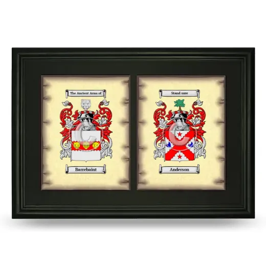 Double Coat of Arms Framed - Black