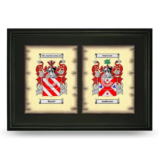 Double Coat of Arms Framed - Black
