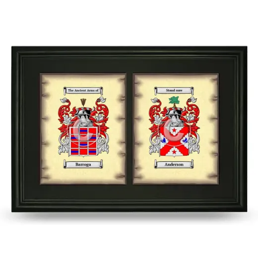Double Coat of Arms Framed - Black